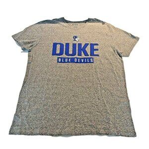 XL Duke University Blue Devils College Basketball Blue‎ Embroidered Grey T Shirt